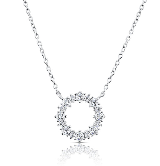 Sterling Silver Halo Necklace