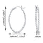Sterling Silver Shiny Grooved Hoop Earrings