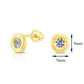 10k Yellow Gold Tiny Semi-circle Stud Earrings