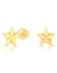 10k Yellow Gold Shining Star Earrings
