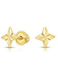 10k Yellow Gold Shooting Star Stud Earrings
