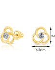 10k Yellow Gold Flower Stud Earrings