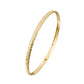 14k Yellow Gold Tornado Diamond Cut Flexible Bangle