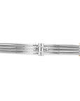 Fancy Two-tone Hinged Buckle Bracelet in Sterling Silver