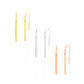 Sterling Silver Rectangular Bar Dangle Earrings