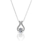 Sterling Silver Wishbone Solitaire Necklace