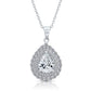 Sterling Silver Solitaire Teardrop Necklace