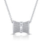 Sterling Silver Love Barrel Necklace