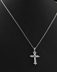 Sterling Silver Cross Charm Necklace, 0762