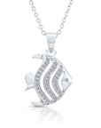 Sterling Silver Angelfish Charm Necklace