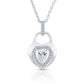 Sterling Silver Heart Lock Necklace
