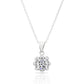 Sterling Silver Solitaire Flower Necklace