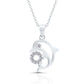 Sterling Silver Jumping Dolphin Necklace