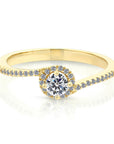 14K Gold Spiral Engagement Style Ring