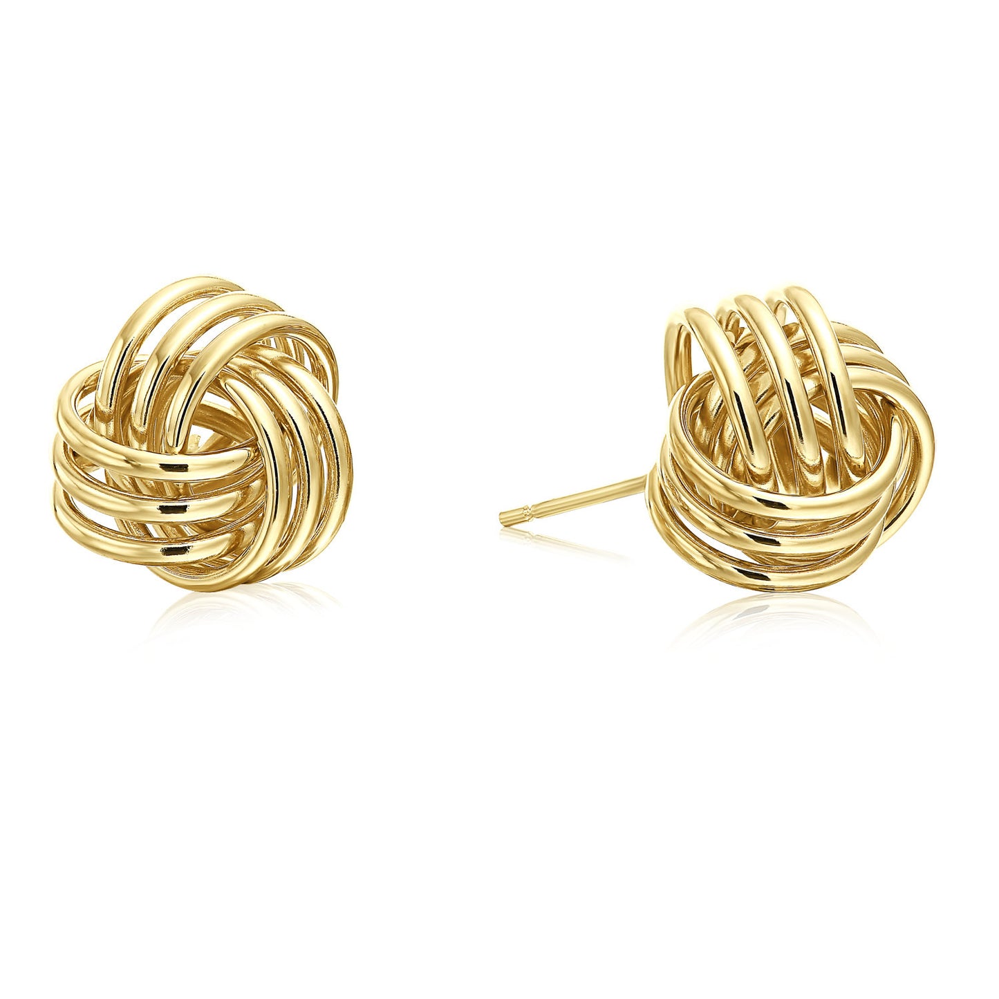 14k Yellow Gold Large Love Knot Earrings, 11mm