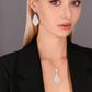 Sterling Silver Royal Teardrop Charm Necklace, Bridal Style