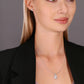 Sterling Silver Infinity Teardrop Charm Necklace with Zircona