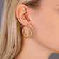 14K Yellow Gold Plain Flat Hoop Earrings