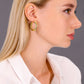 14k Yellow Gold Tornado Diamond Cut Hoop Earrings, 5mm