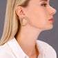 14k Yellow Gold Tornado Diamond Cut Hoop Earrings, 5mm