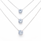 Sterling Silver Round Solitaire Necklace