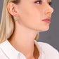 14k Yellow Gold Twisted Round Hoop Earrings with Hand Engraved Design