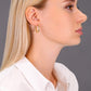 14k Yellow Gold Spiral Oval Hoop Earrings