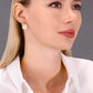 Christmas Dangle Bow Stud Earrings in Sterling Silver