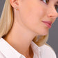 14K Gold Round Diamond Cut Huggie Hoop Earrings